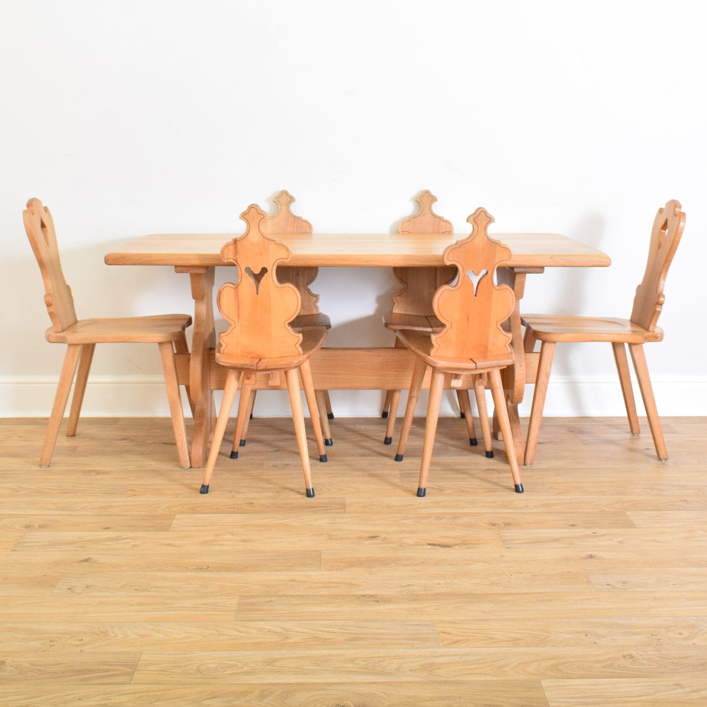 Dutch Oak Table And Six