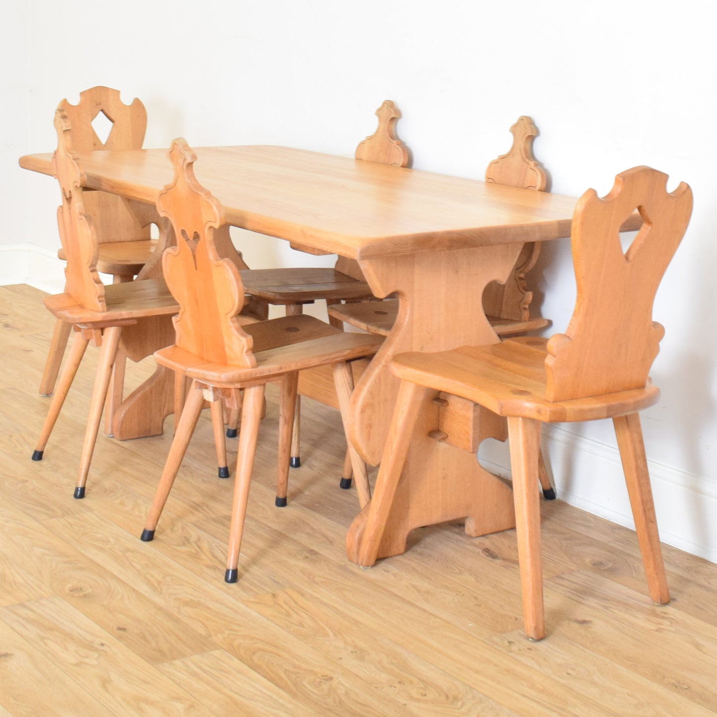 Dutch Oak Table And Six