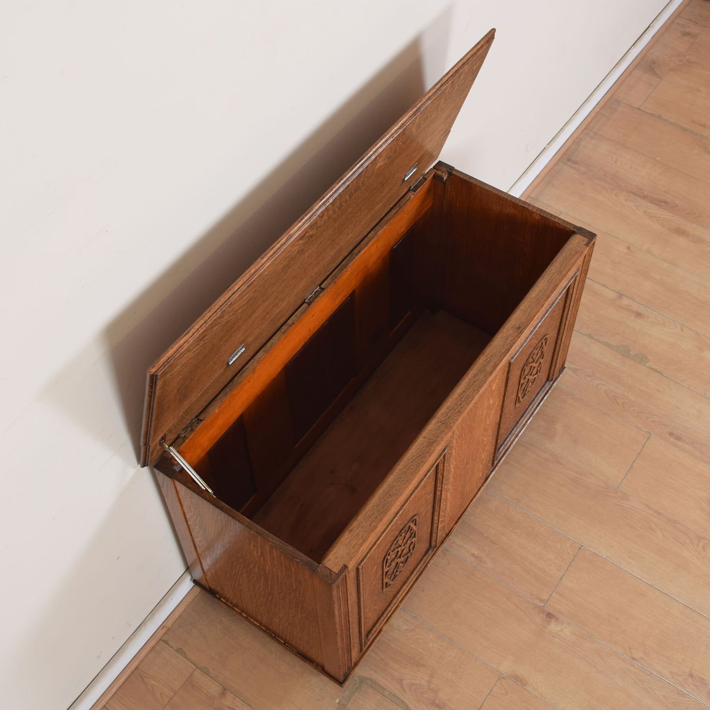 Large Oak Blanket Box