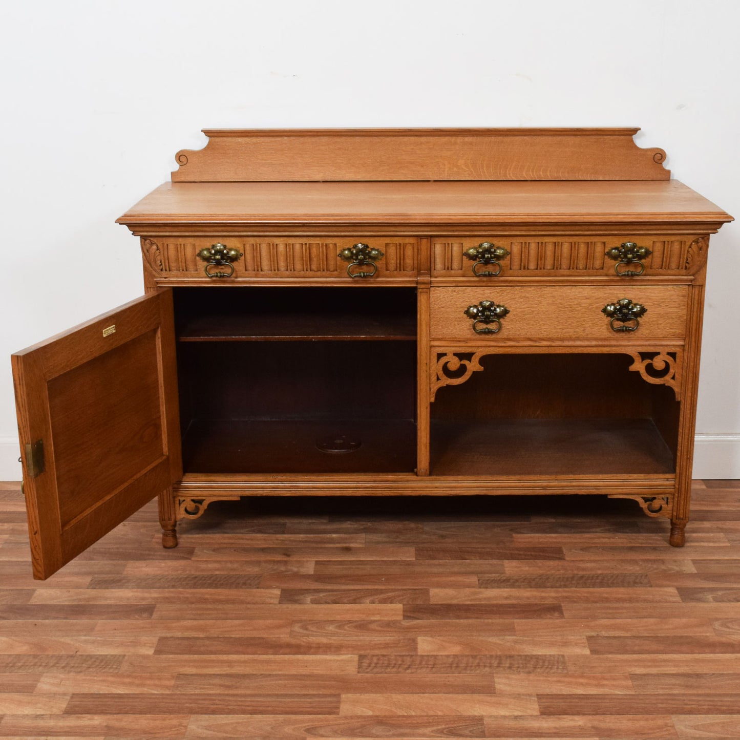 Carved Oak Sideboard