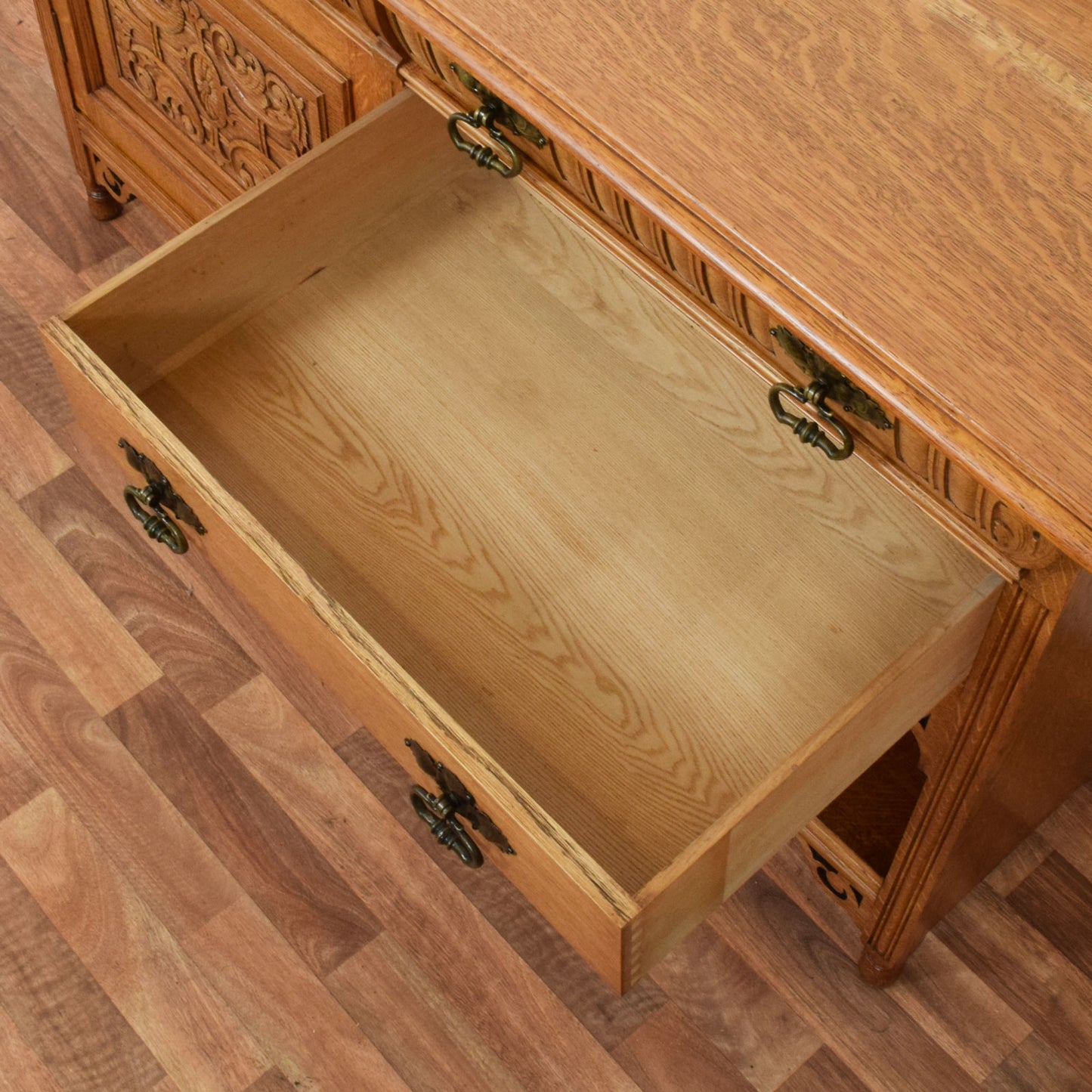 Carved Oak Sideboard