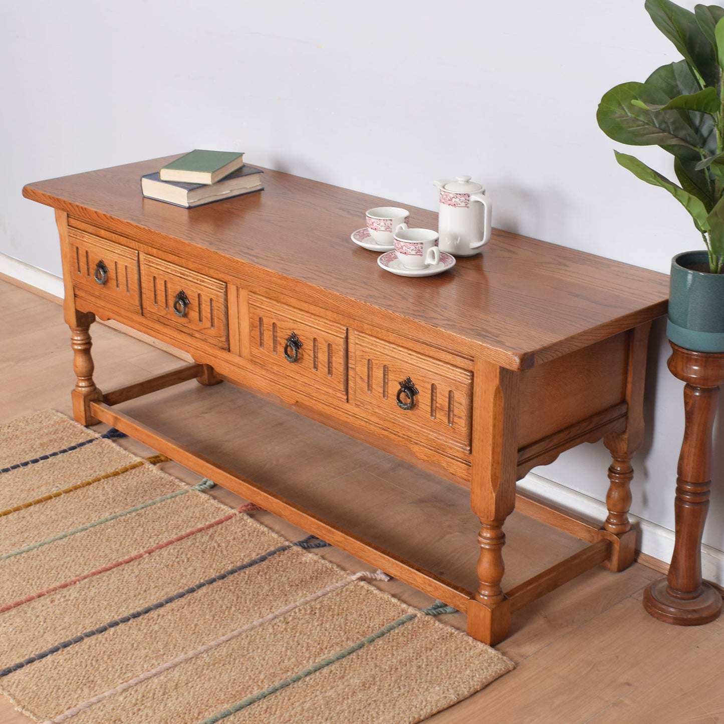 Old Charm Low Console Table