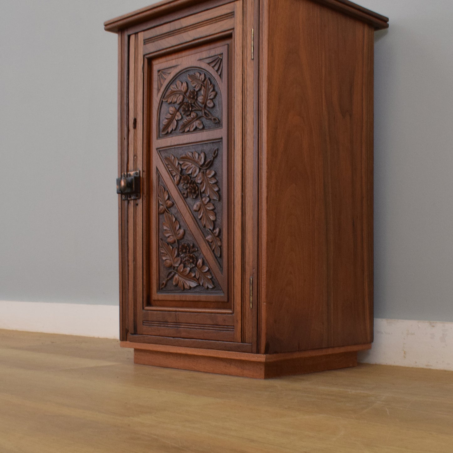 Carved Mahogany Pot Cupboard