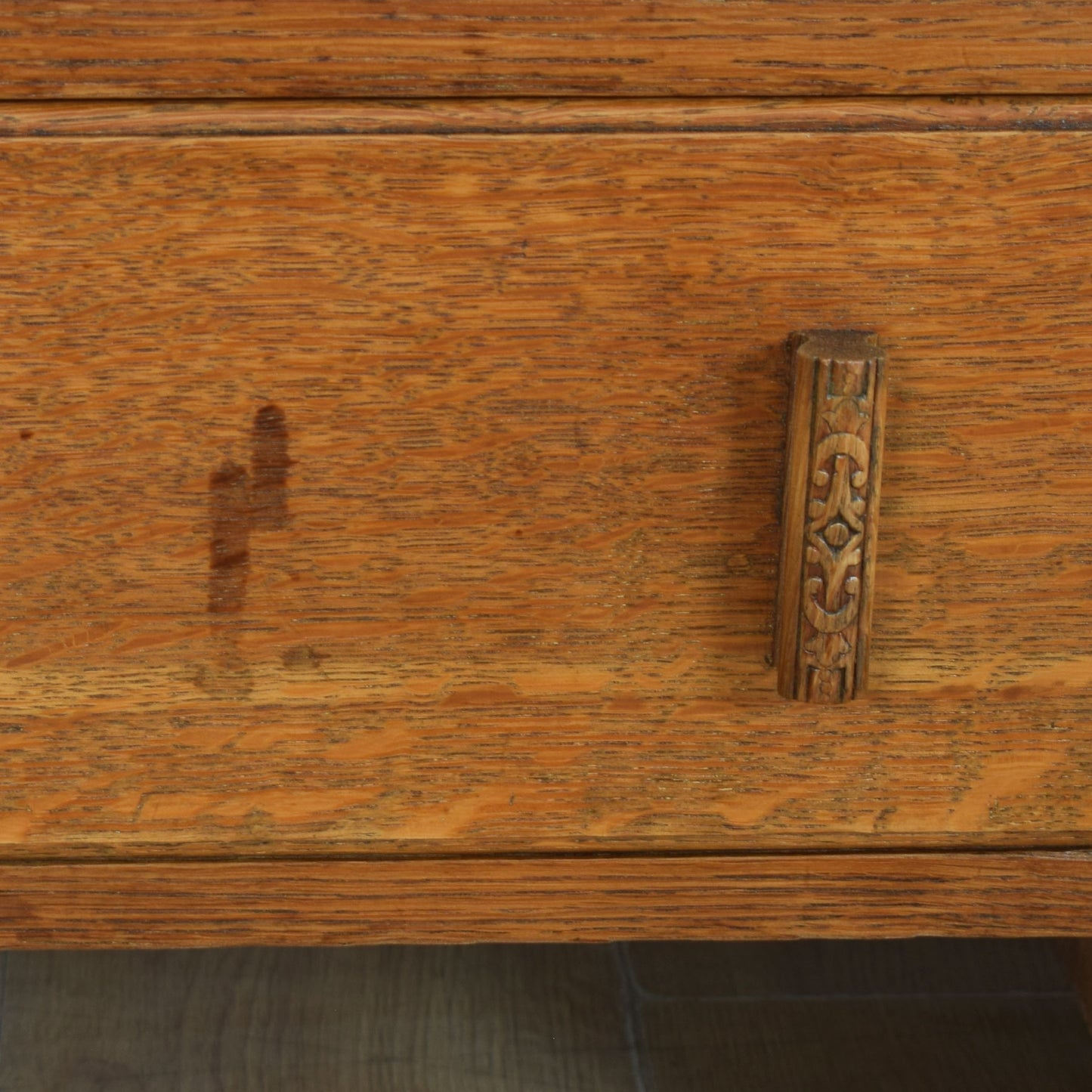 Unusual Art Deco Oak Bureau