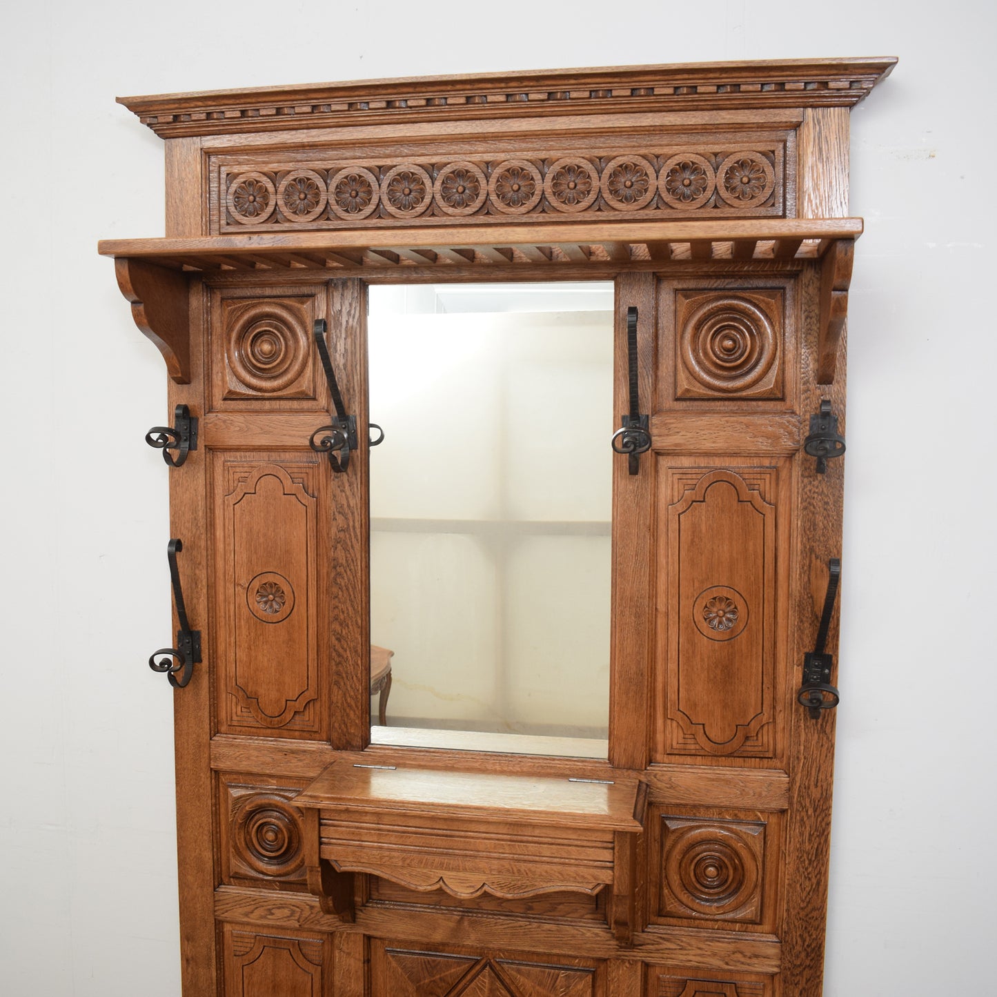 Carved Oak Hallstand