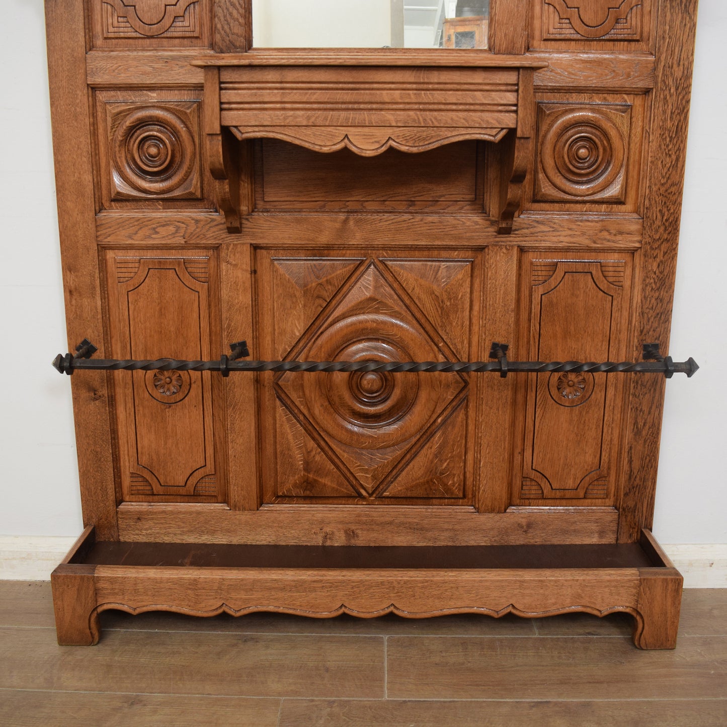 Carved Oak Hallstand