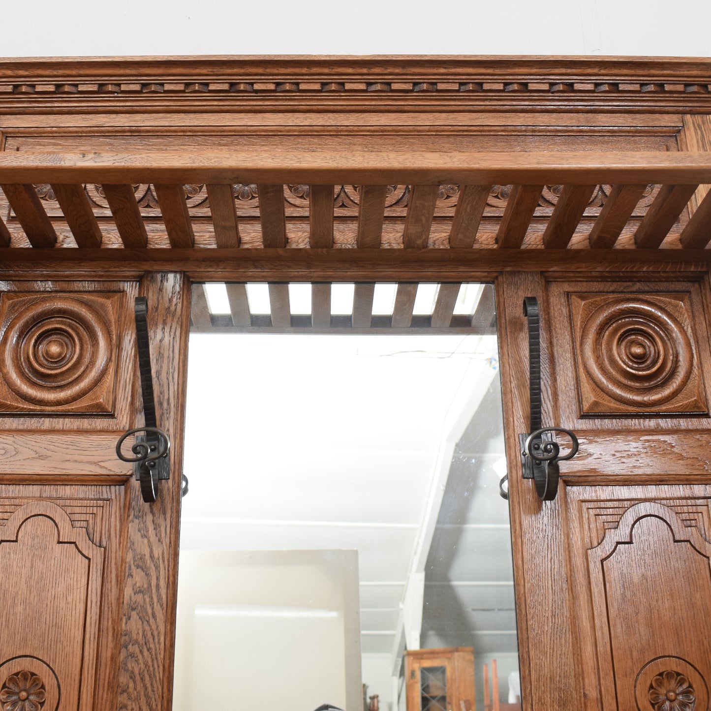 Carved Oak Hallstand