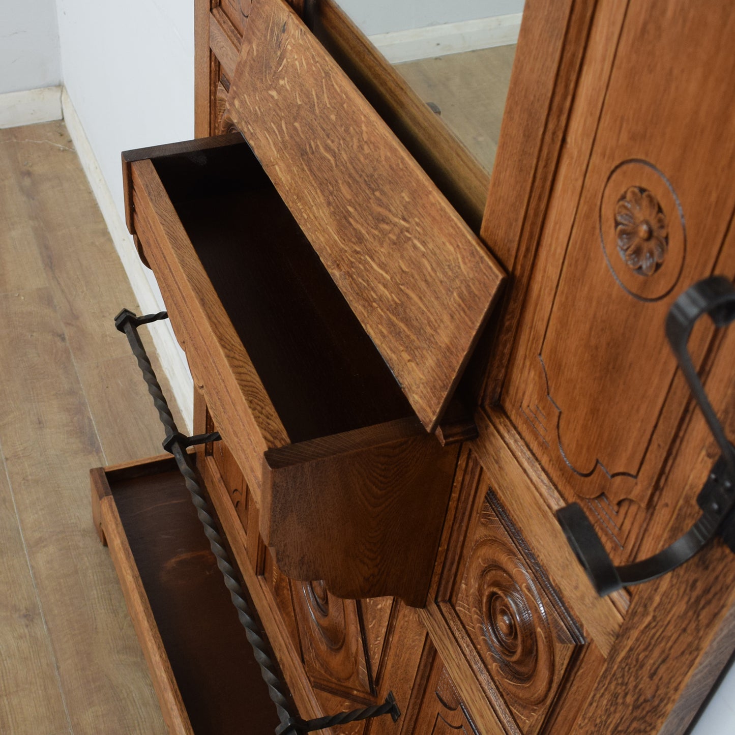 Carved Oak Hallstand