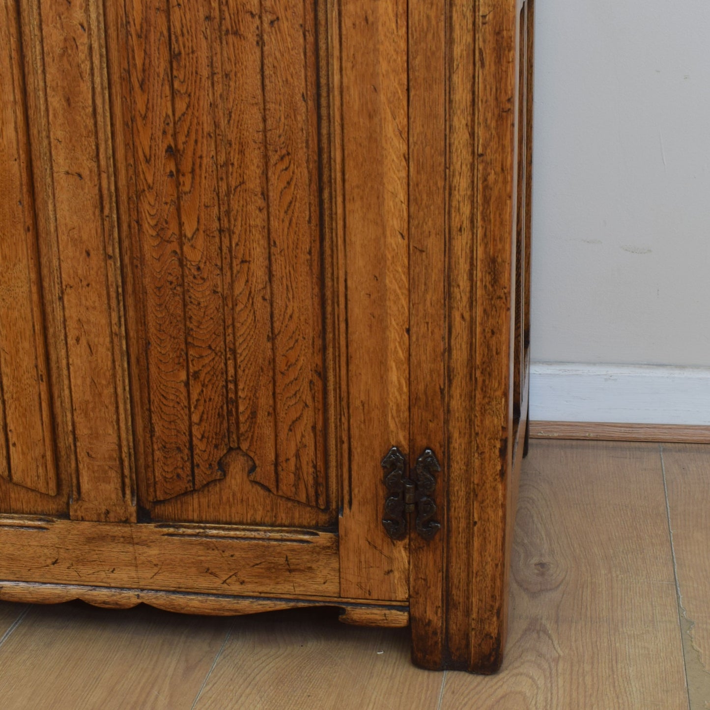 Vintage Oak Double Wardrobe