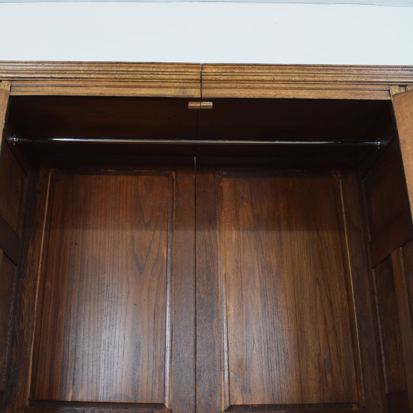 Vintage Oak Double Wardrobe