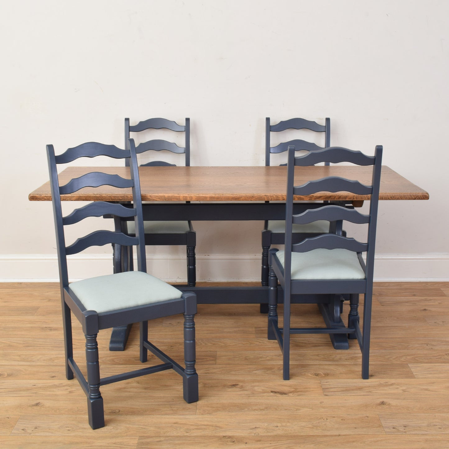 Painted Table And Four Chairs