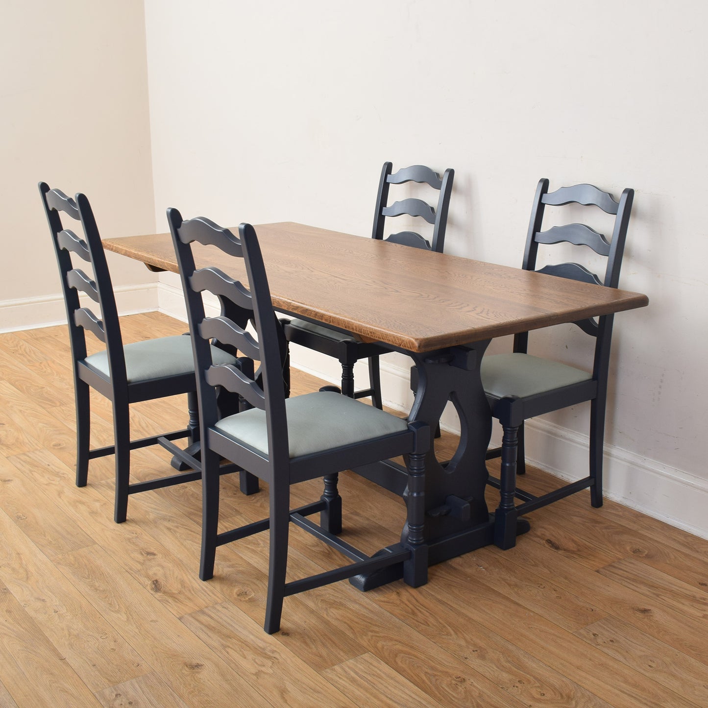 Painted Table And Four Chairs