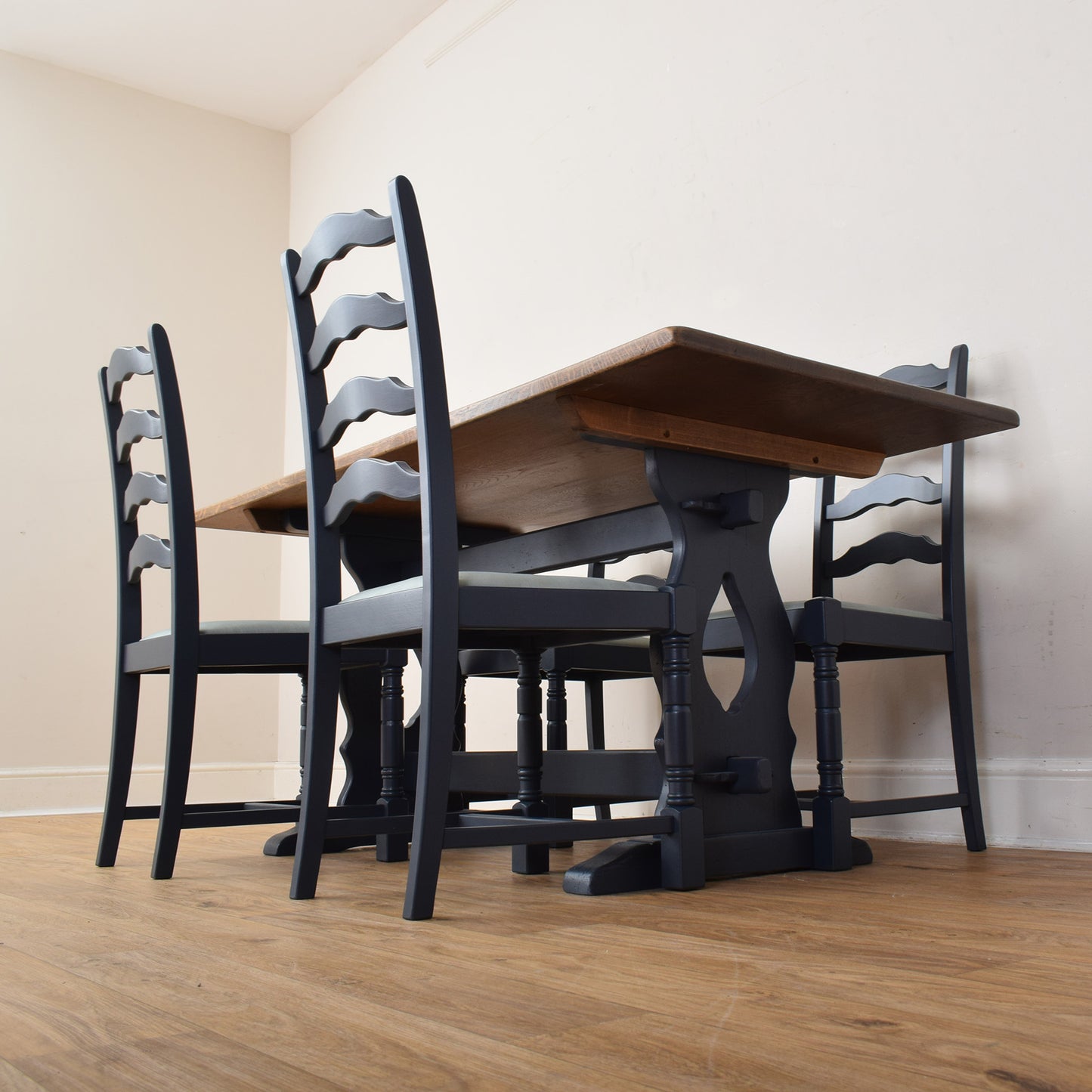 Painted Table And Four Chairs