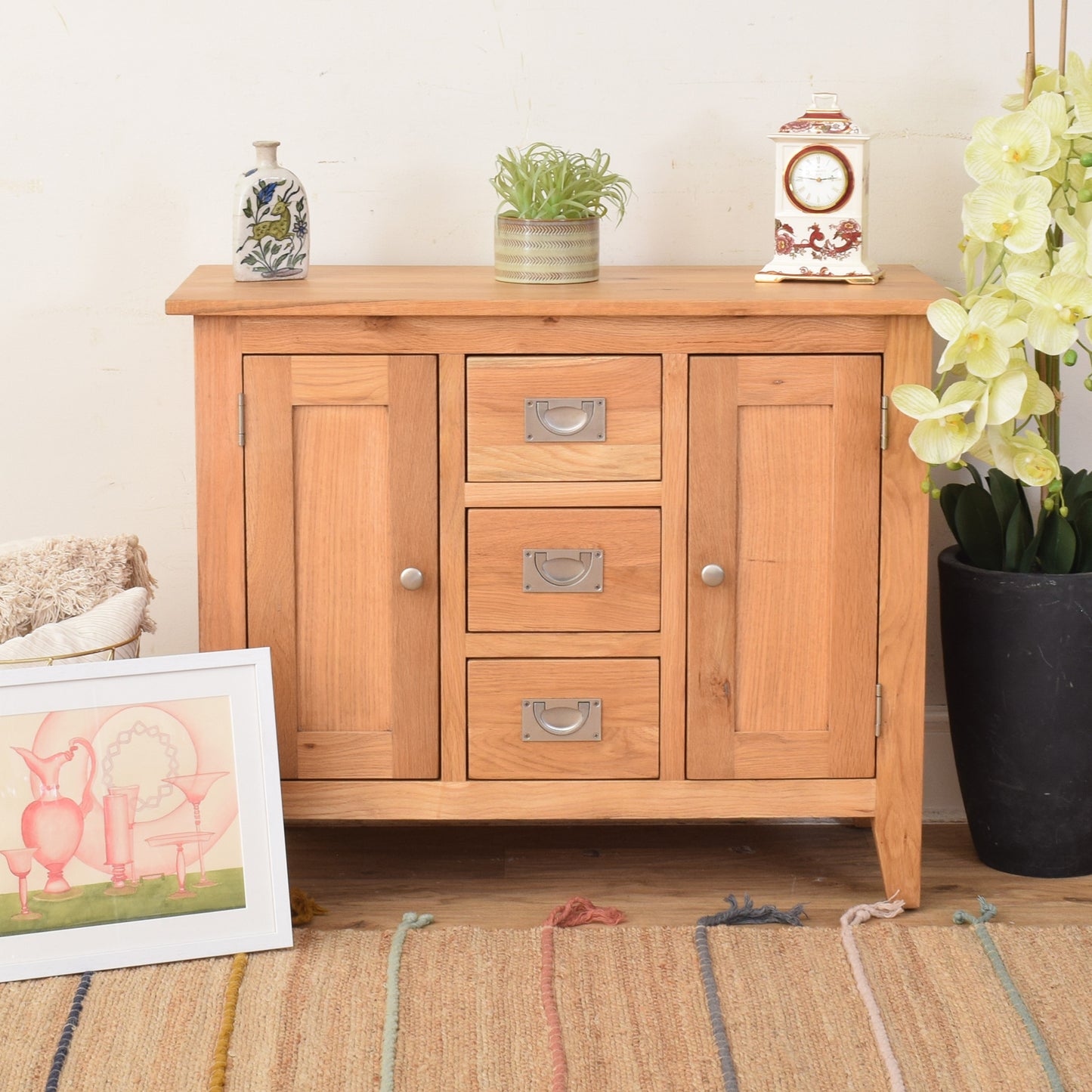 Small Modern Oak Sideboard