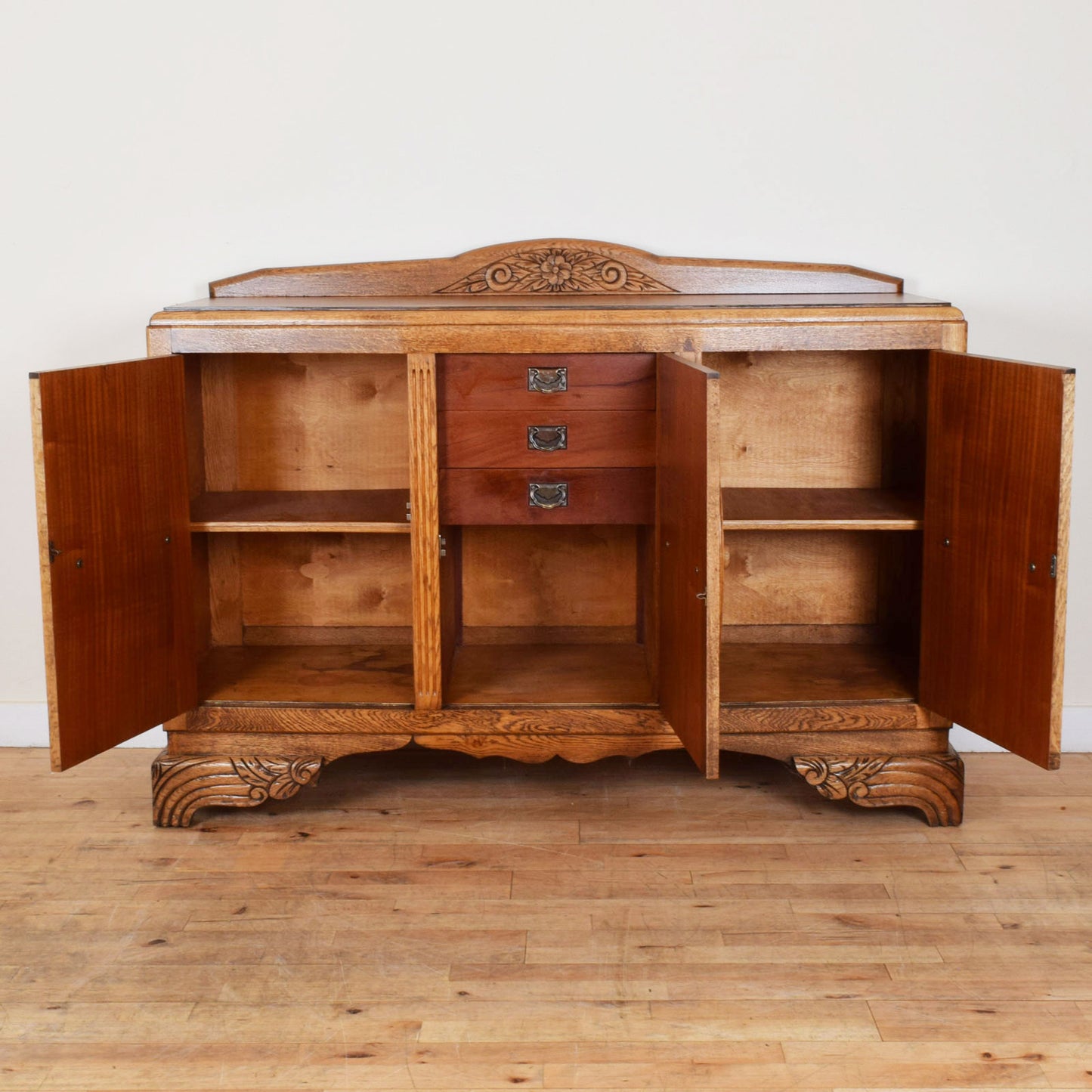 Carved Oak Sideboard