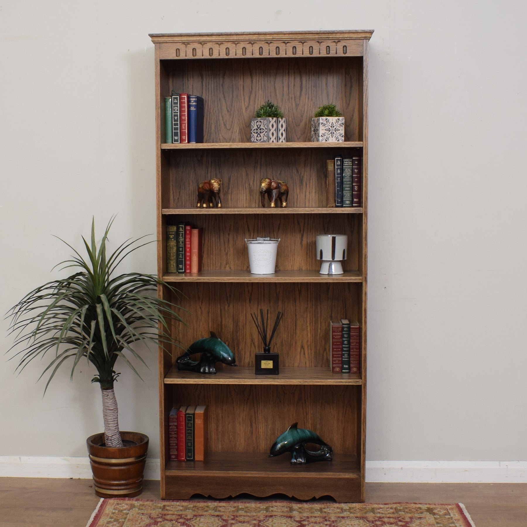 Restored Oak Bookcase Betel Restored Furniture