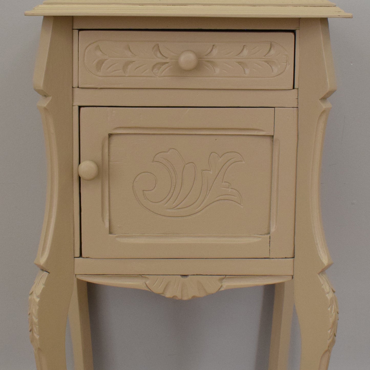 Painted French Marble-Top Cabinet