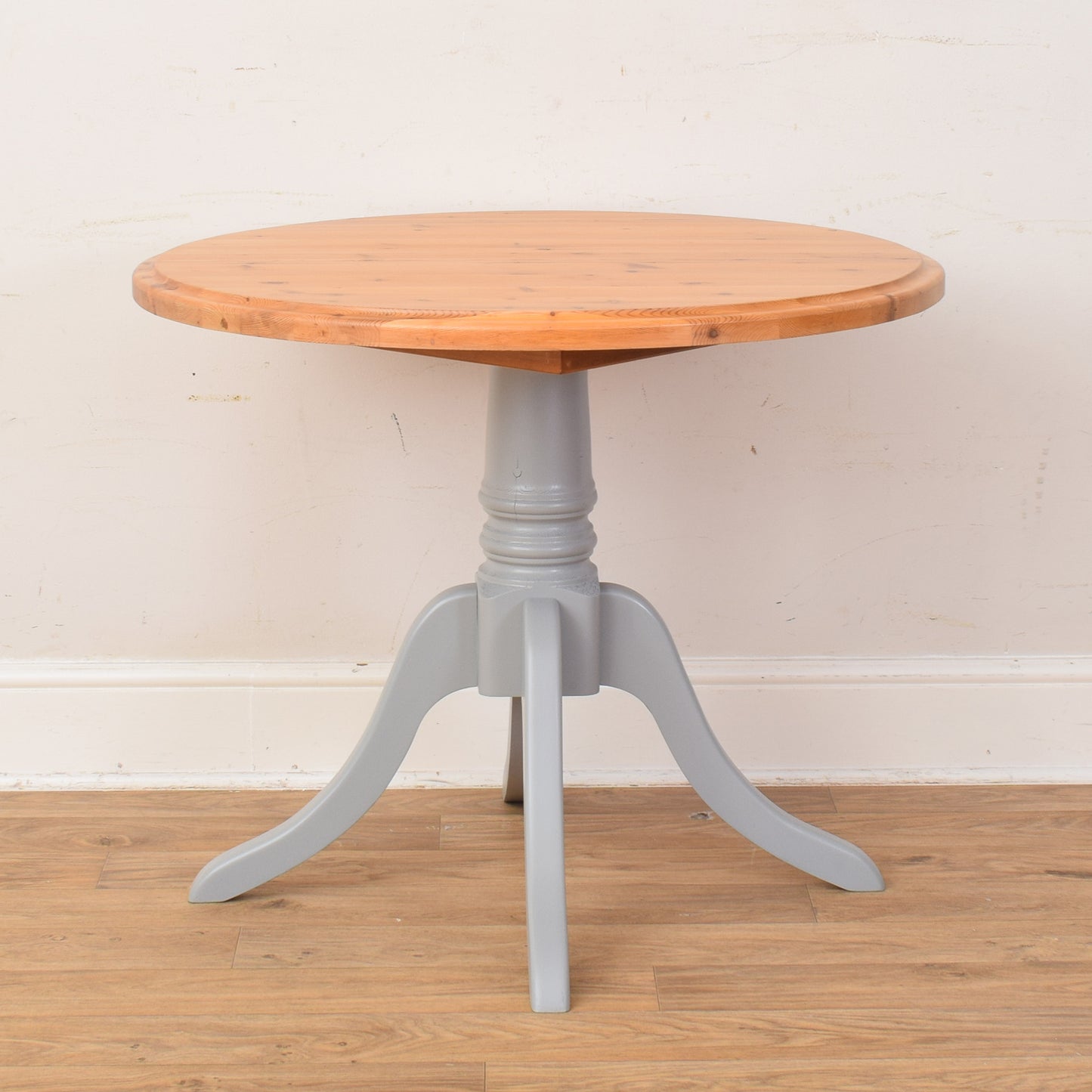 Painted Pine Table And Two Chairs
