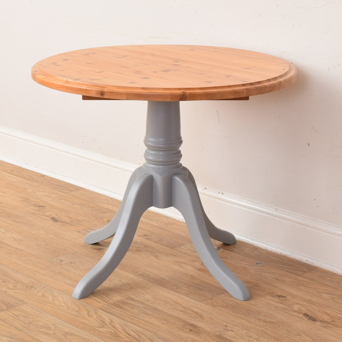 Painted Pine Table And Two Chairs