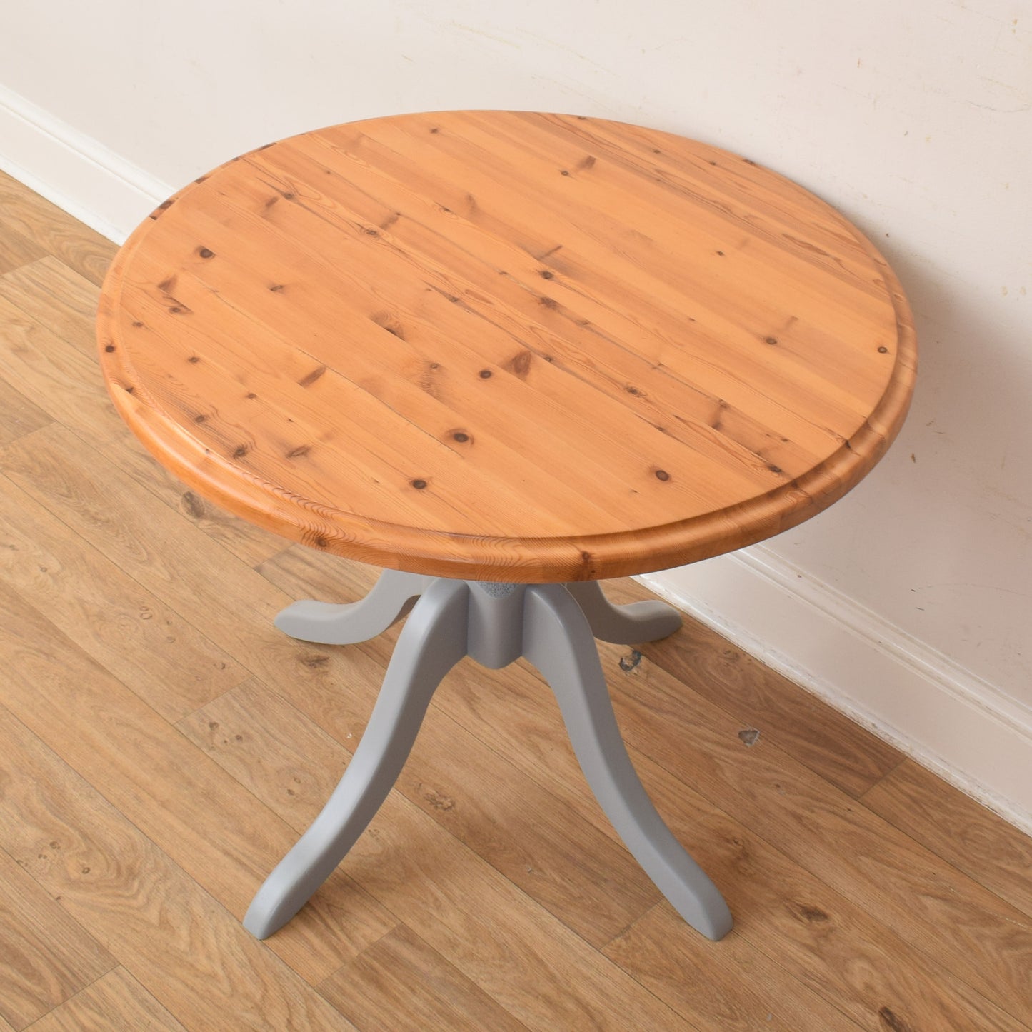 Painted Pine Table And Two Chairs