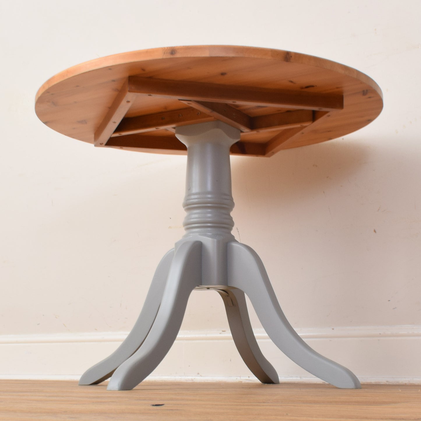Painted Pine Table And Two Chairs