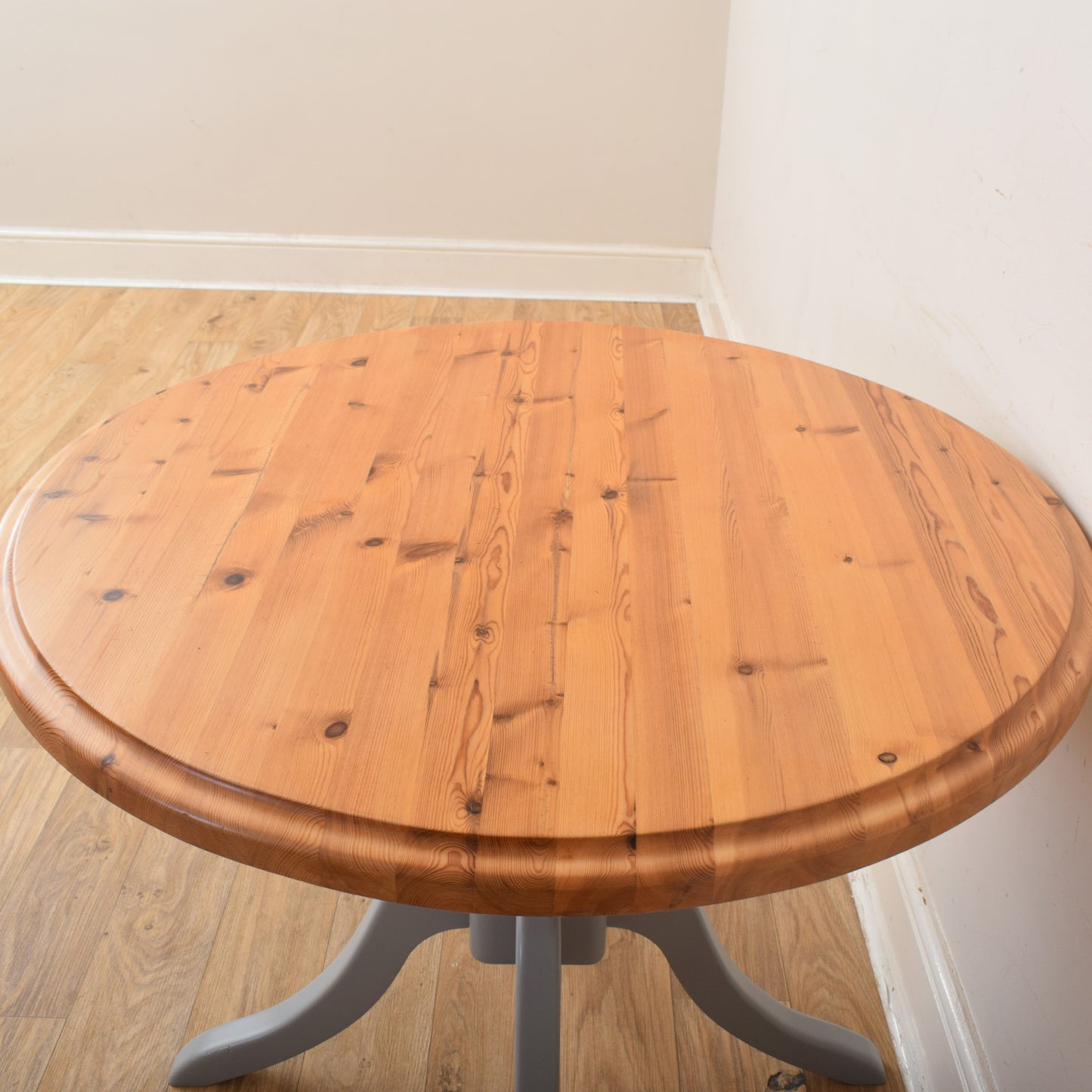 Painted Pine Table And Two Chairs