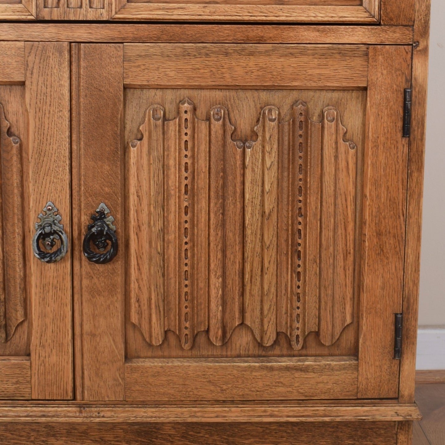 Oak Linen-Fold Writing Bureau