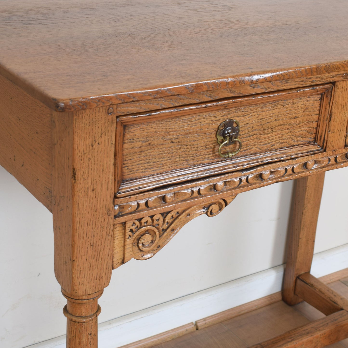 Vintage Oak Console Table
