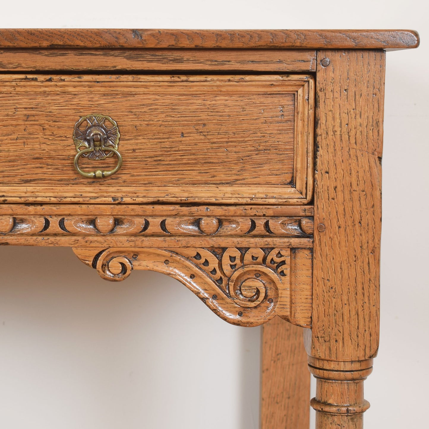 Vintage Oak Console Table