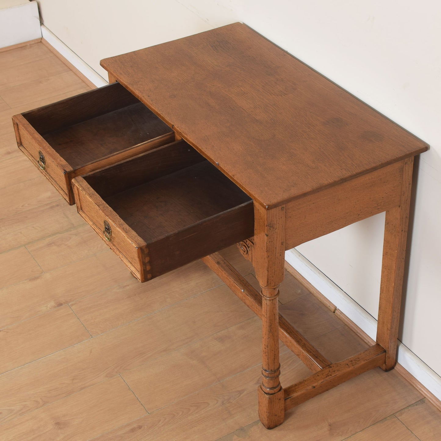Vintage Oak Console Table
