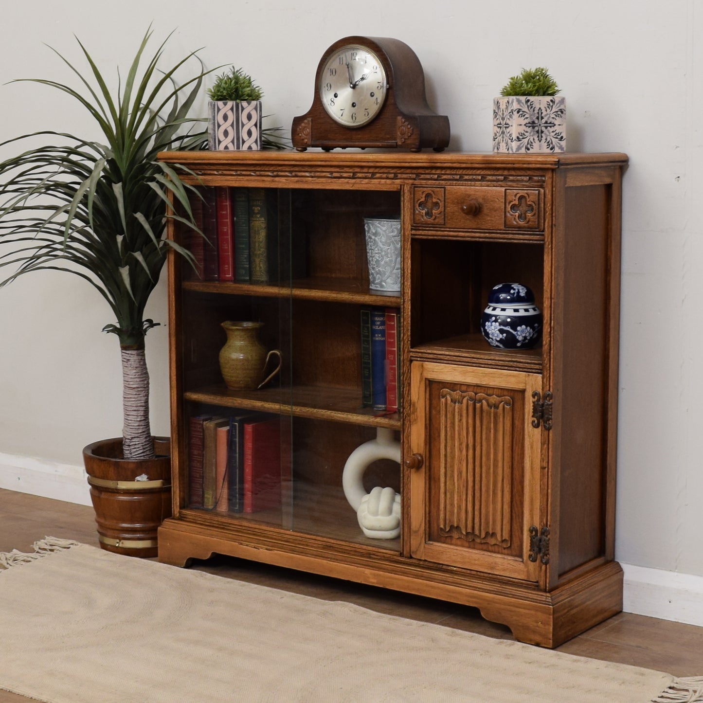 Old Charm Glazed Bookcase