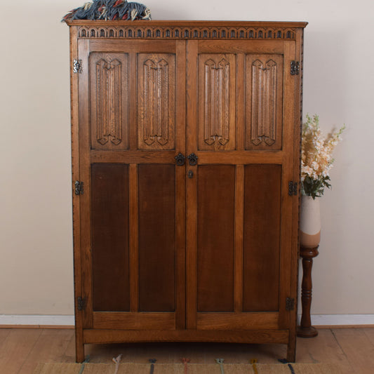 Large Oak Double Wardrobe