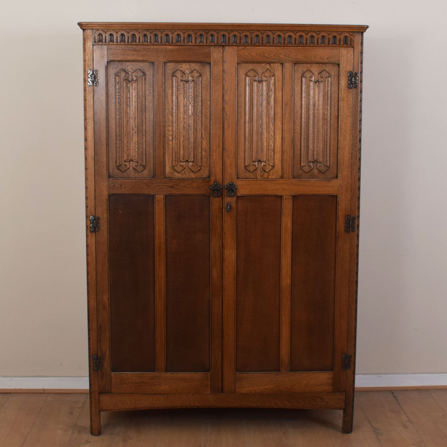 Large Oak Double Wardrobe