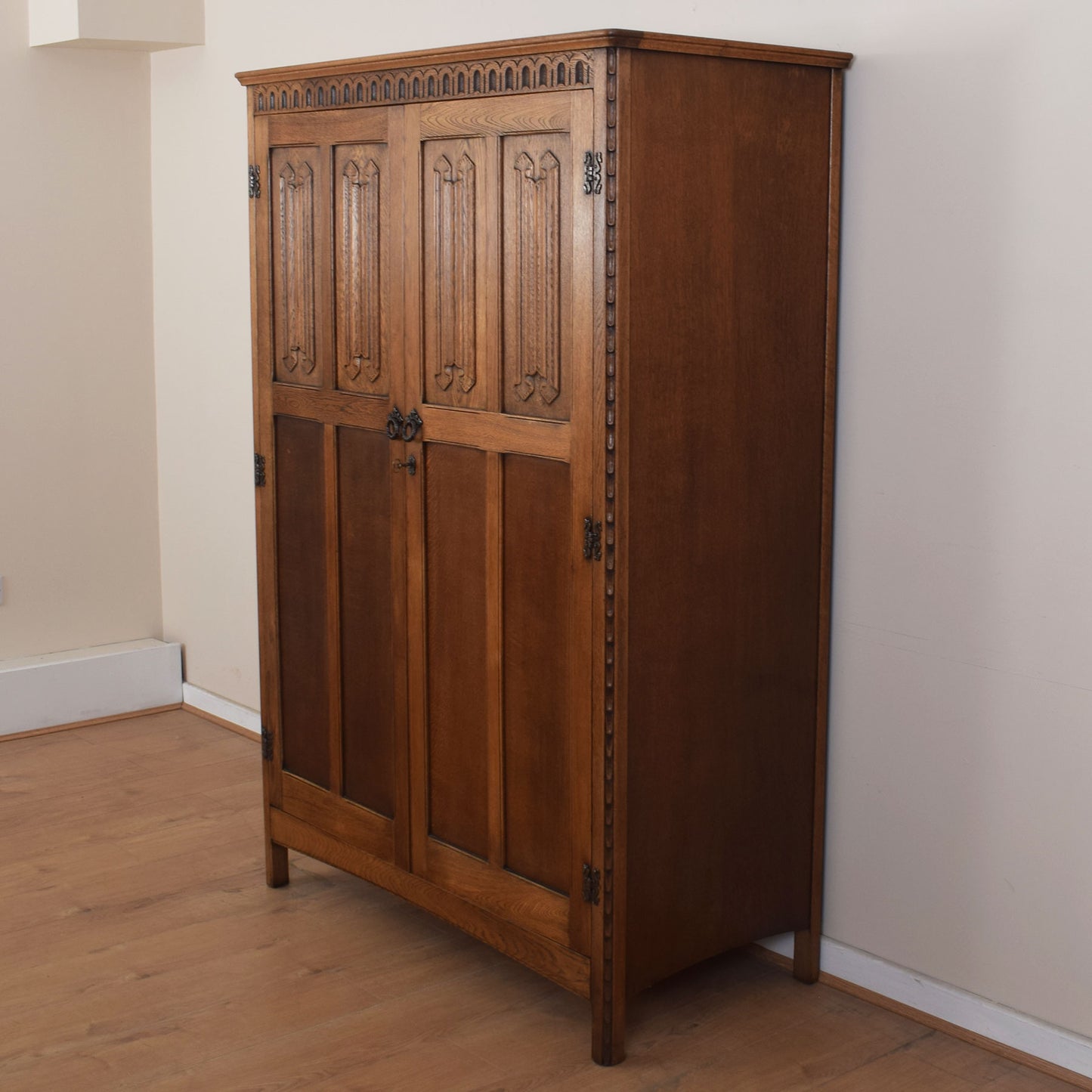 Large Oak Double Wardrobe