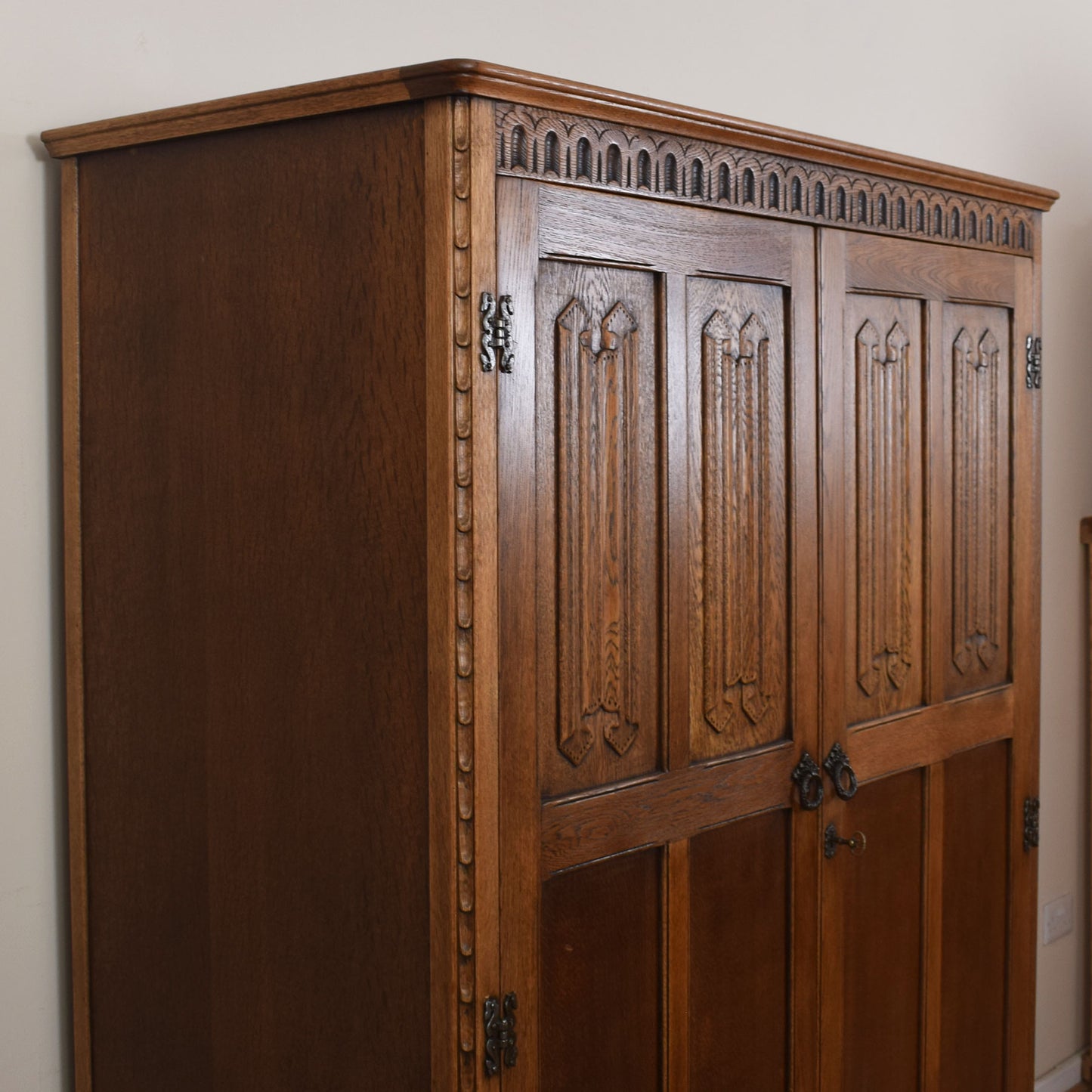 Large Oak Double Wardrobe