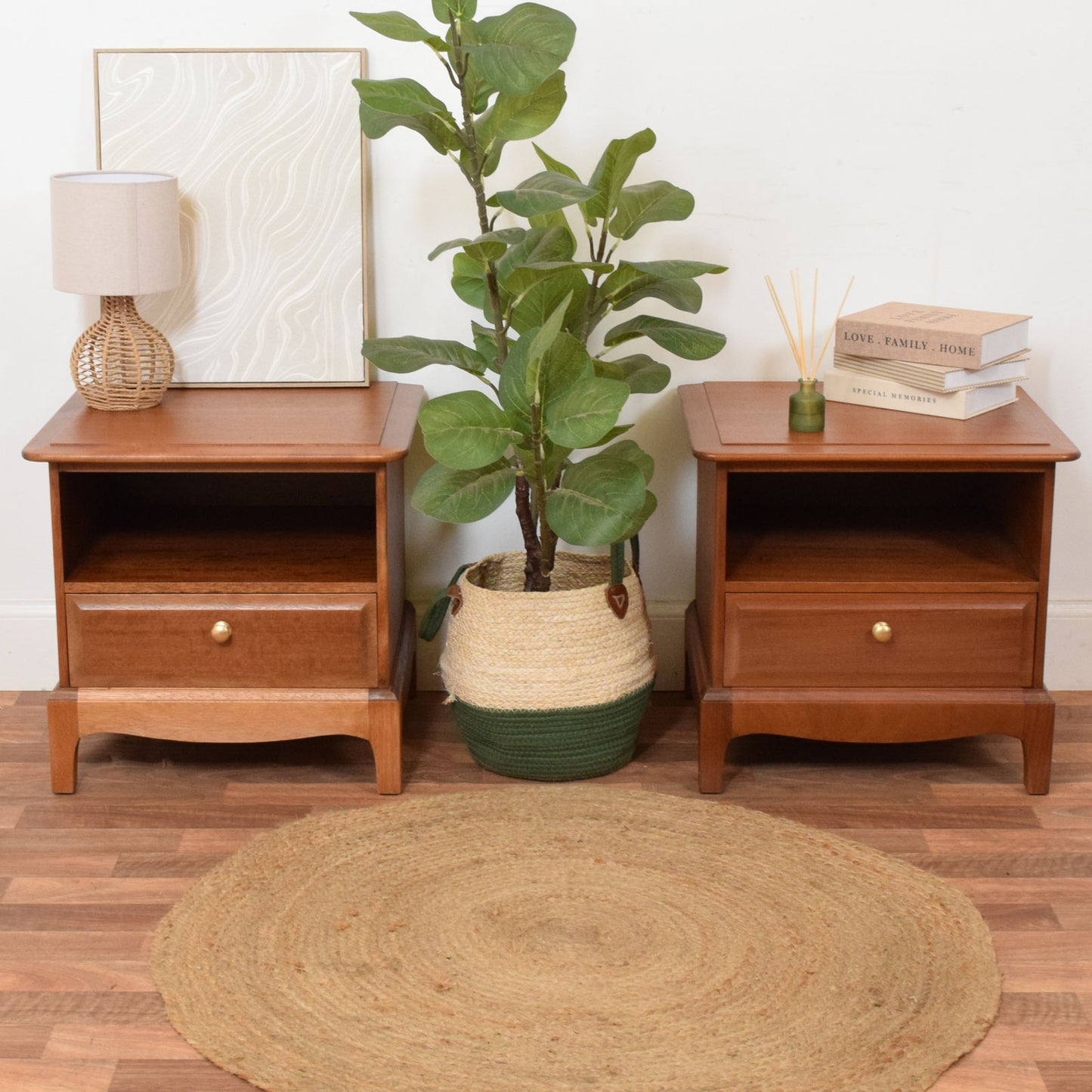 Pair of Stag Bedsides