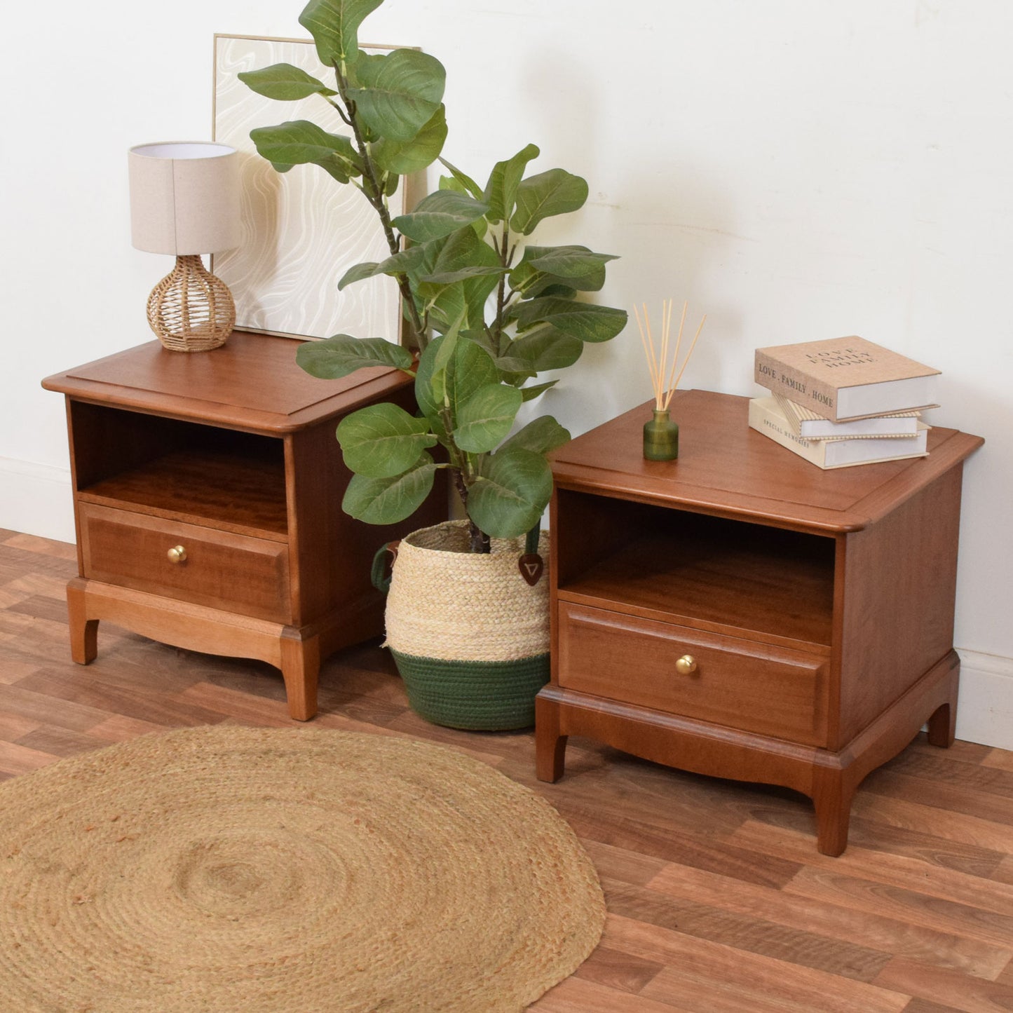 Pair of Stag Bedsides
