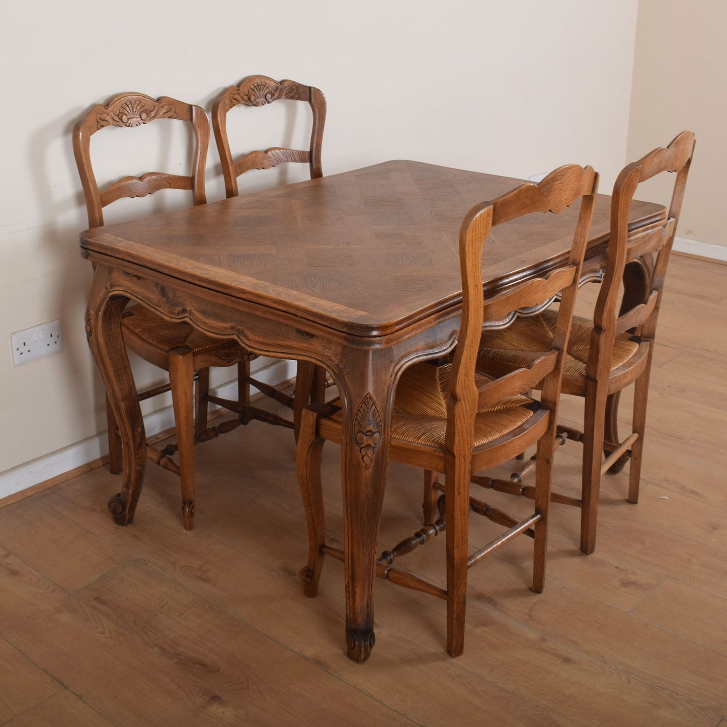French Table and Six Chairs.