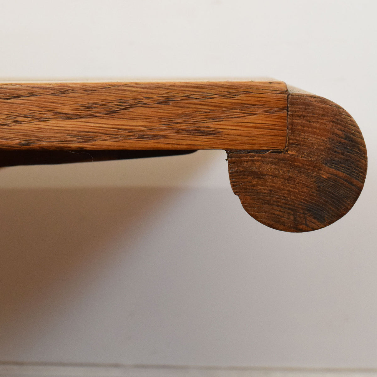 Carved Oak Draw Leaf Table and Four Chairs