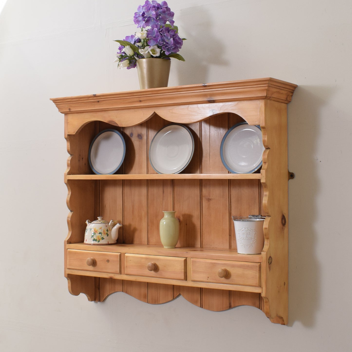 Pine Kitchen Wall Shelves