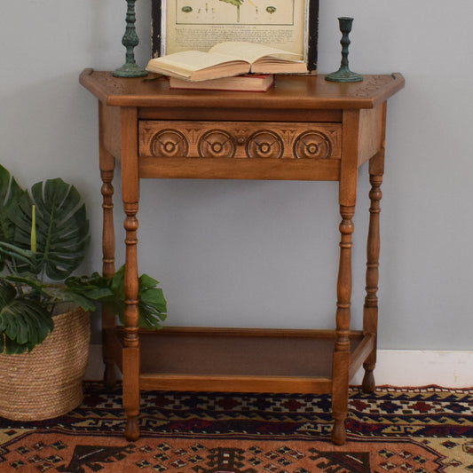 Restored Canted Hall Table