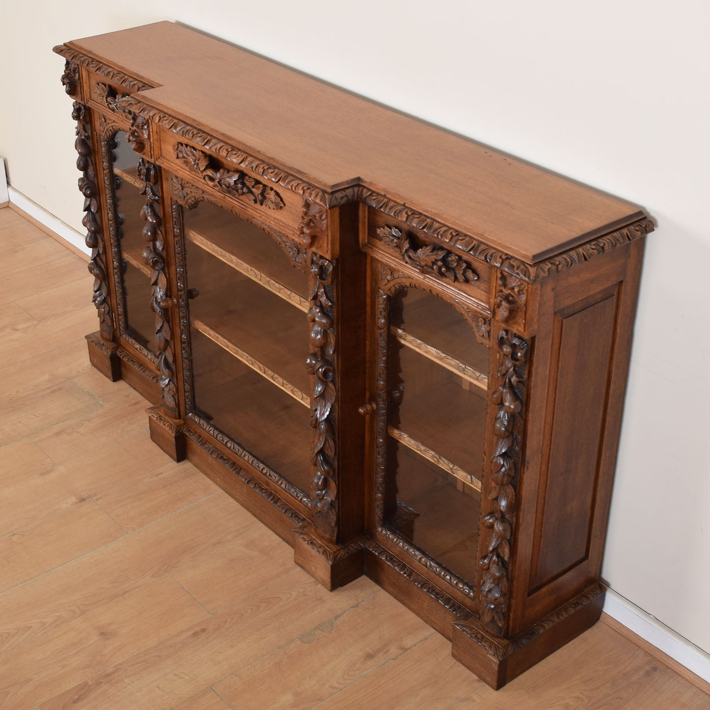 Large Carved Display Cabinet