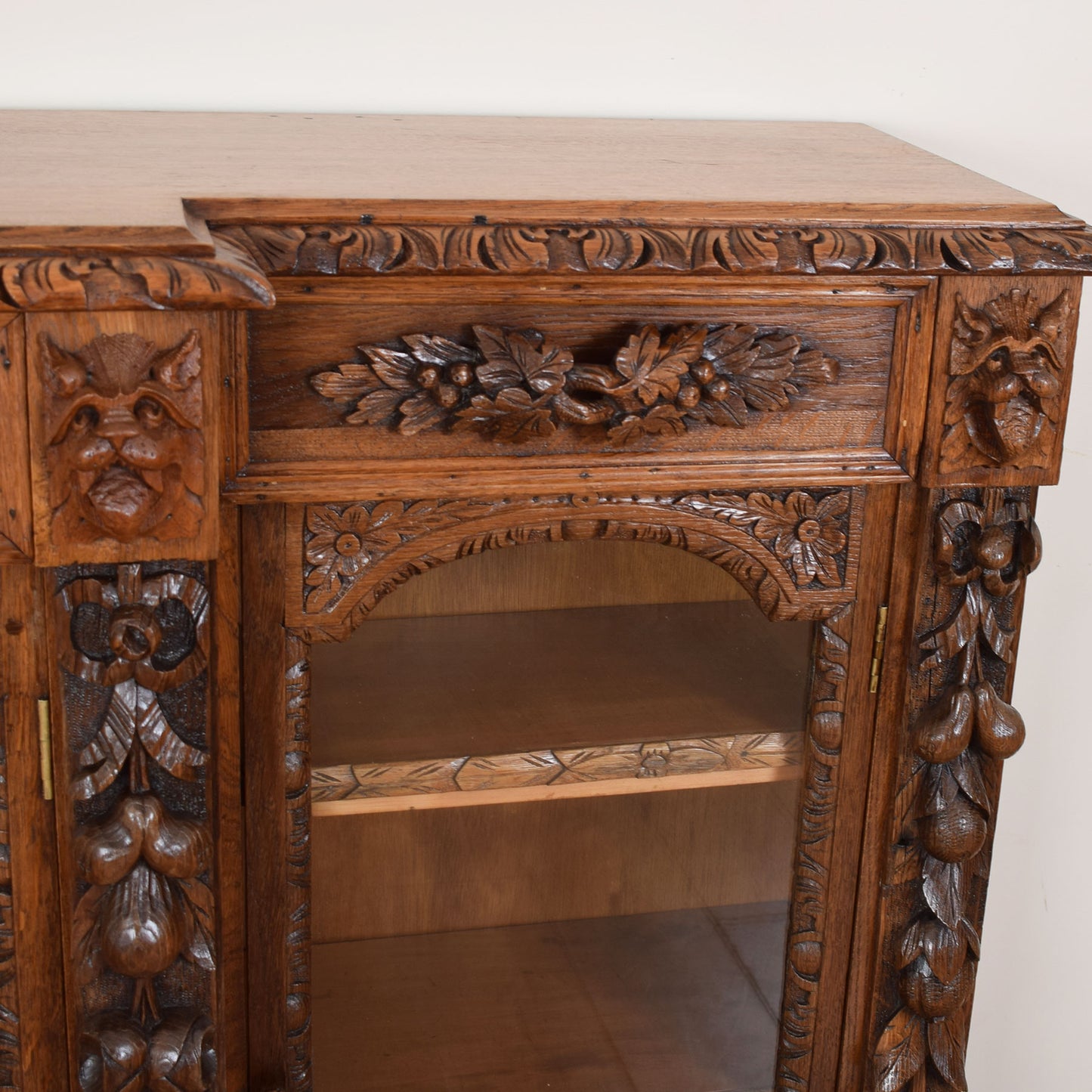 Large Carved Display Cabinet