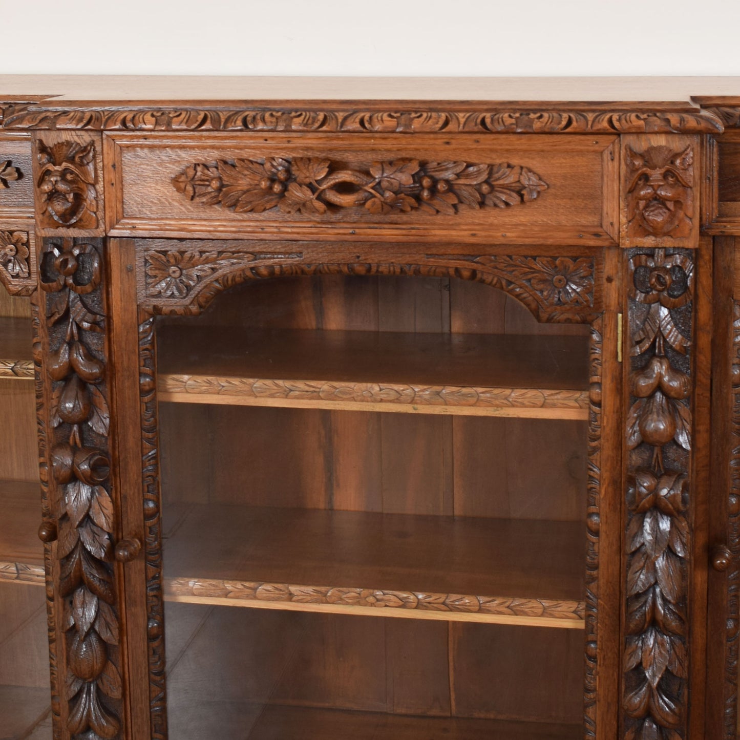 Large Carved Display Cabinet
