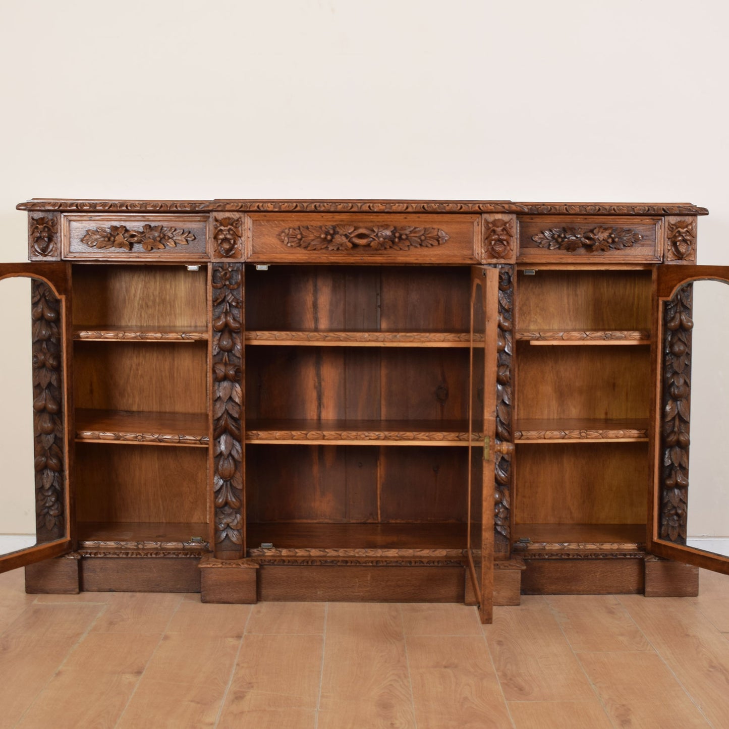 Large Carved Display Cabinet