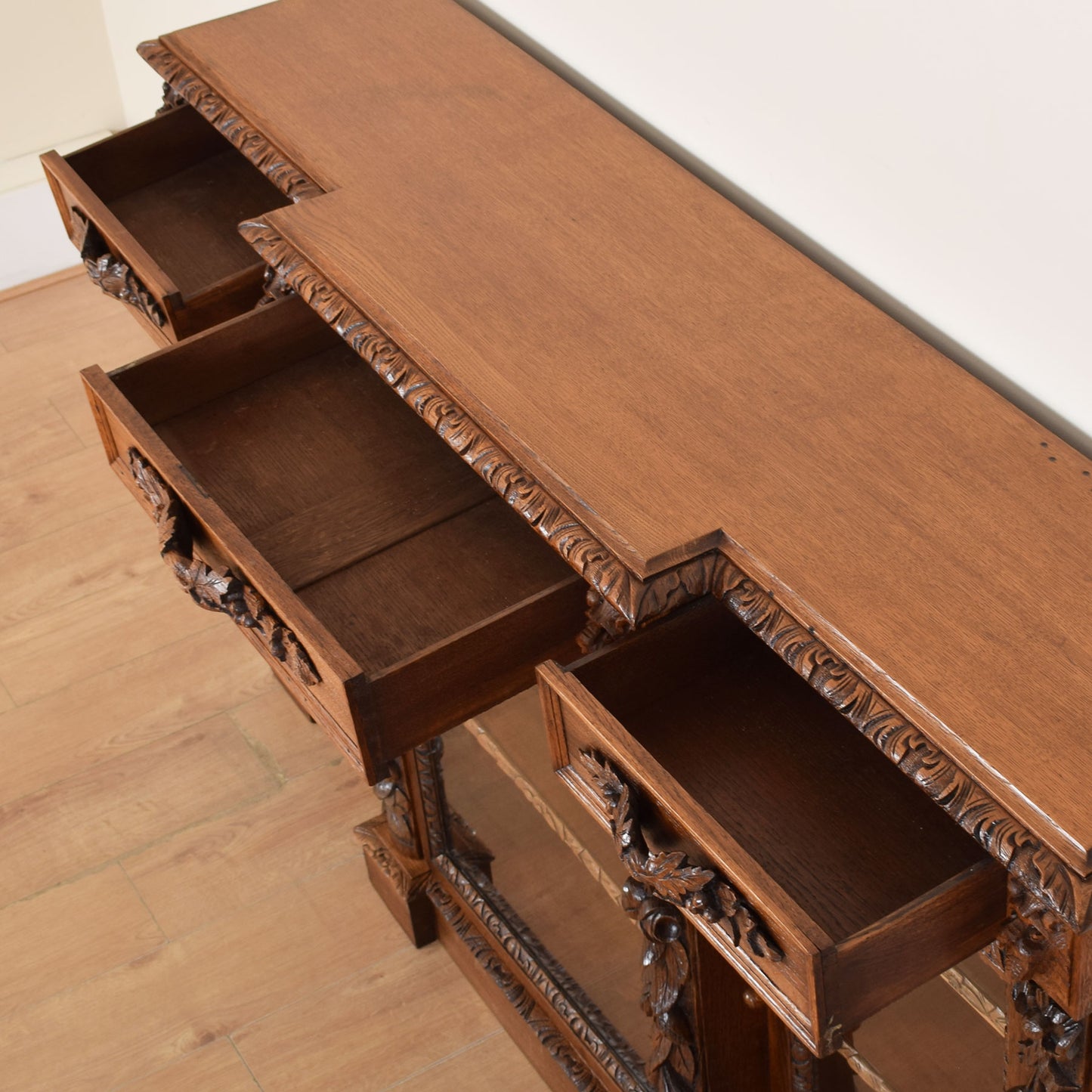 Large Carved Display Cabinet
