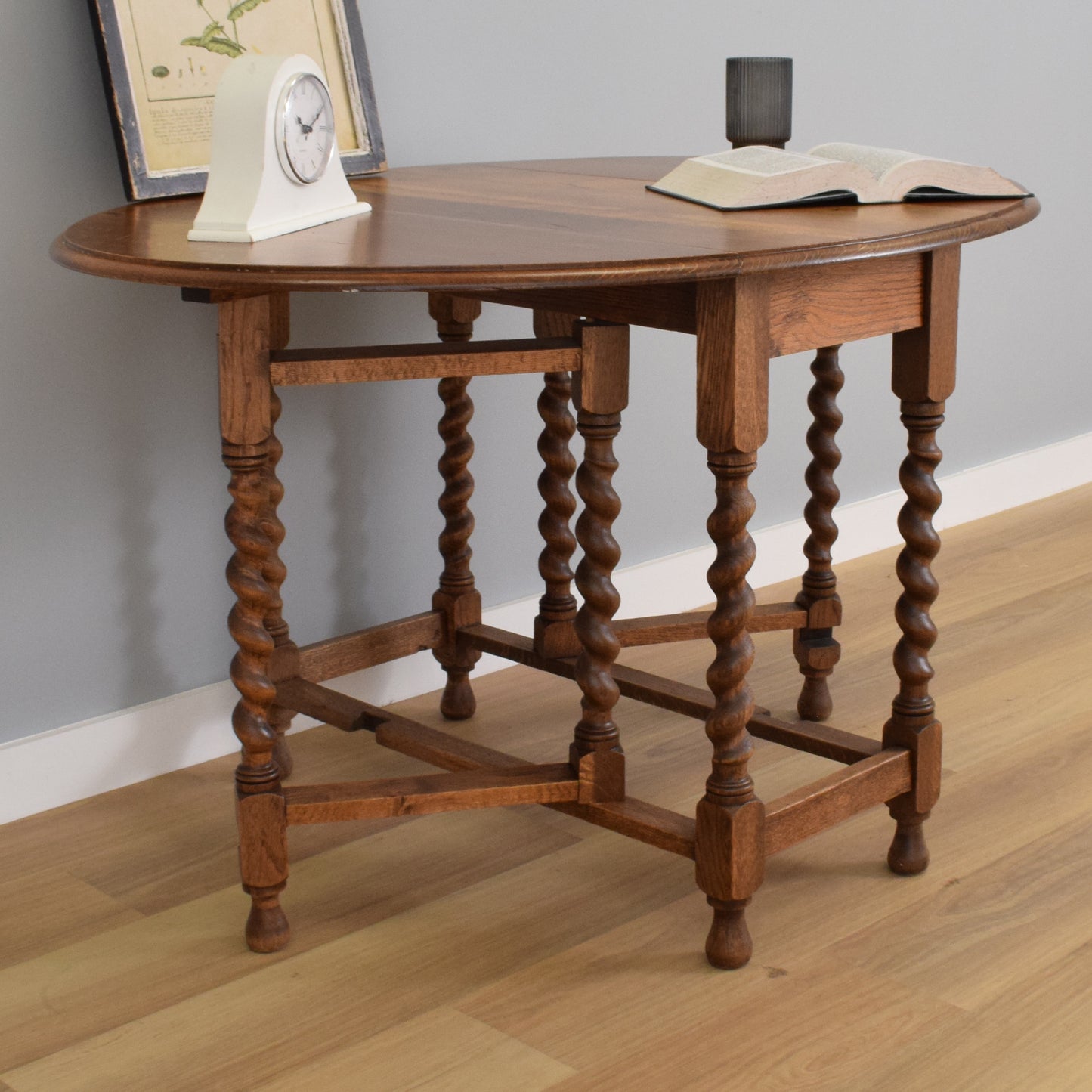 Barley-Twist Drop Leaf Table