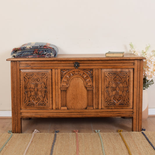 Larged Carved Blanket Box