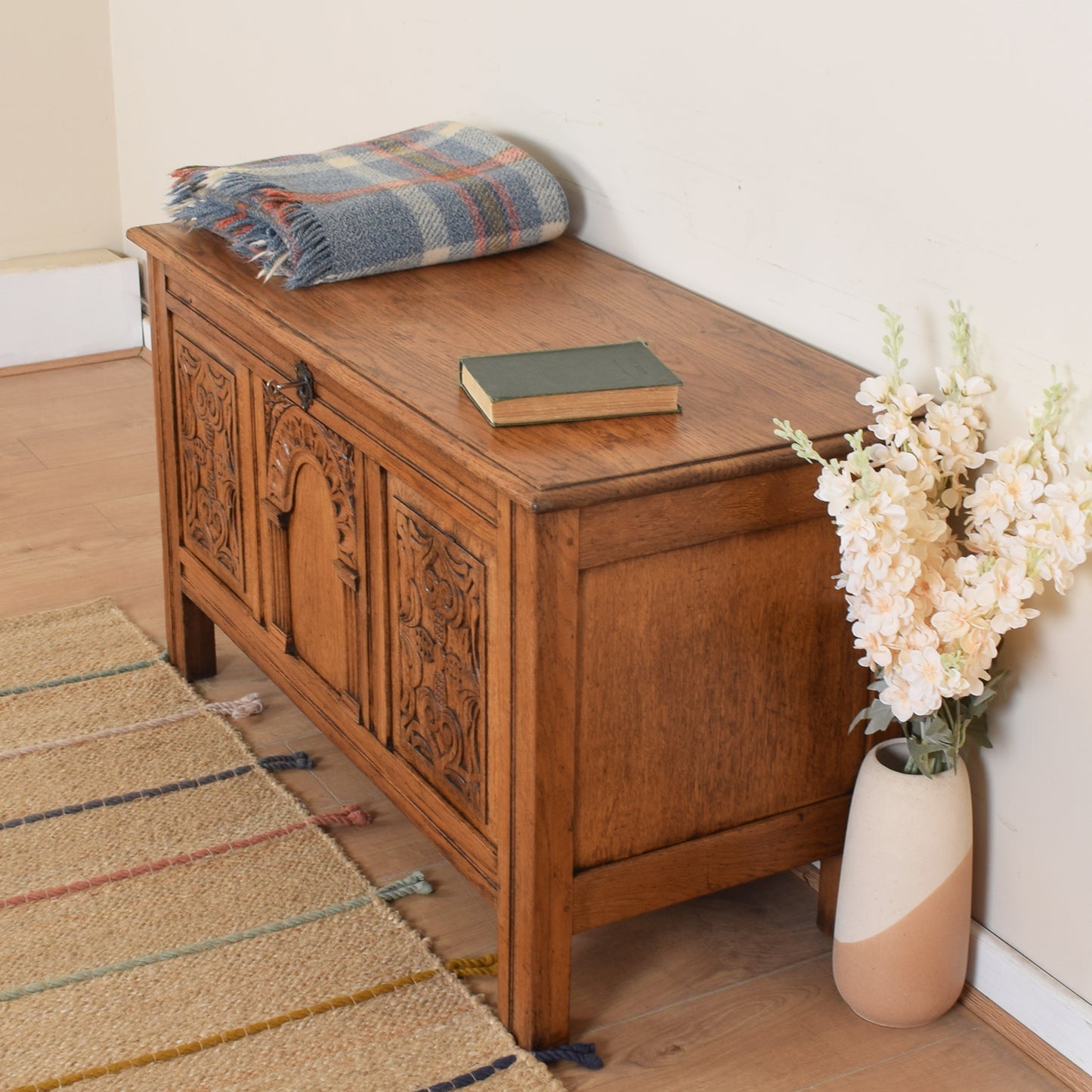 Larged Carved Blanket Box