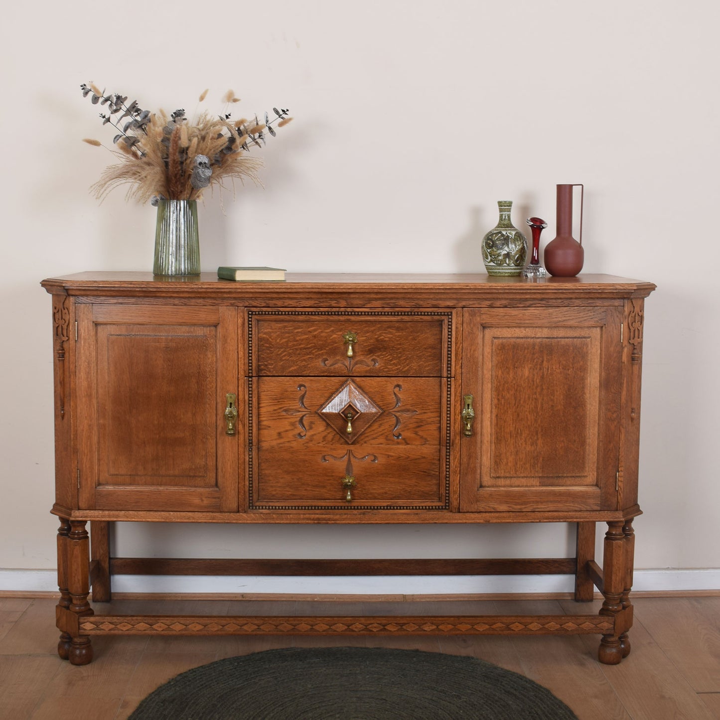 Vintage Oak Sideboard.